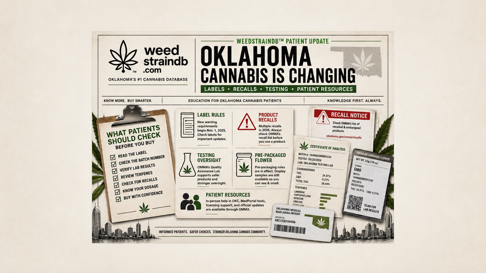 Oklahoma Cannabis Is Changing: Labels, Recalls, Testing, and Patient Resources